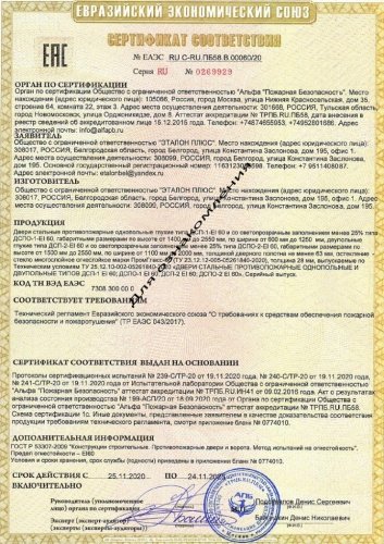 553 - ДМП-02-EI60-1400*2100 (сплошного сечения) фото 5